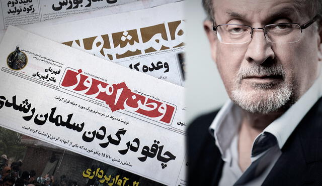 Este domingo, médicos retiraron el respirador artificial al escritor Salman Rushdie. Foto: composición LR/AFP