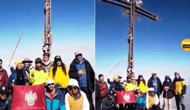 Arequipeños en la cima del volcán Misti. Foto: Frase Corta