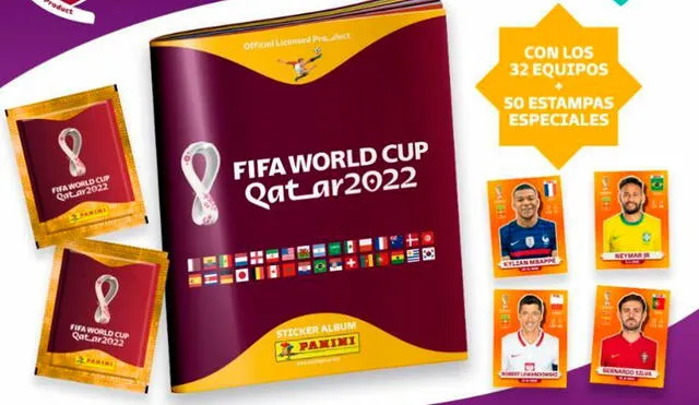 Álbum Panini del Mundial Qatar 2022. Foto: Colecciona Guatemala