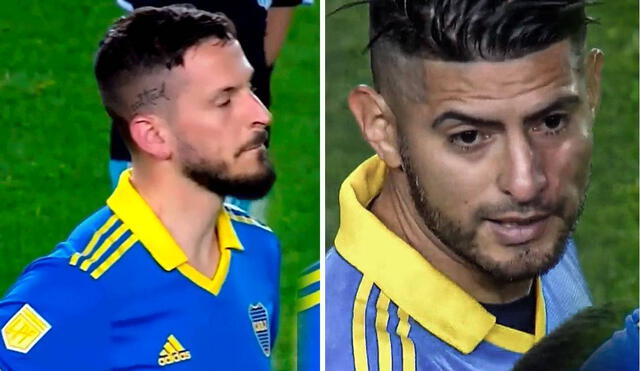 Zambrano y Benedetto tuvieron un altercado en el duelo entre Boca y Racing. Foto: composición/captura de ESPN