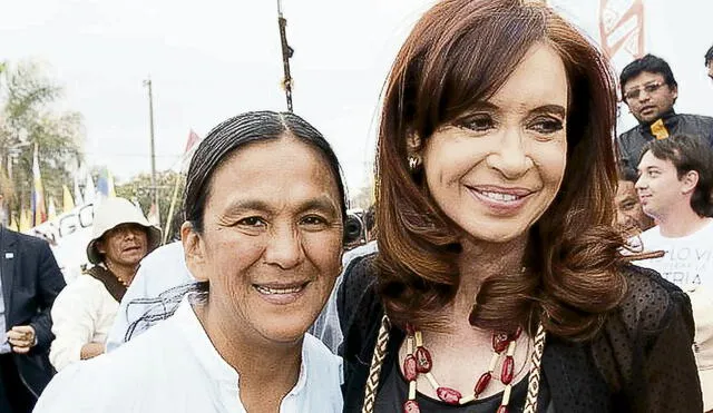 Malas juntas. Milagro Sala (izquierda) era la dirigenta popular engreída de la expresidenta Cristina Fernández de Kirchner. Foto: difusión