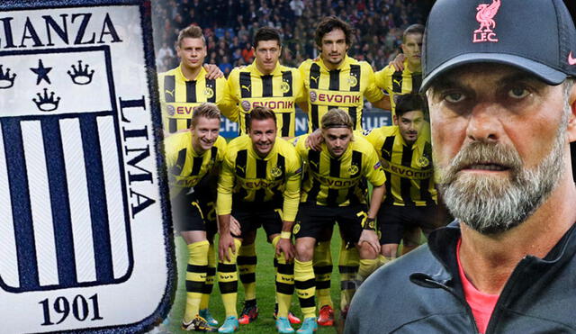 Alianza Lima coincidió con el Borussia Dortmund de Jurgen Klopp durante una pretemporada. Foto: composición GLR/AFP
