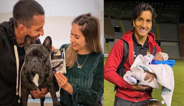 Vidales anunció que será papá por primera vez. Archimbaud llevó a sus hijos al estadio de Arequipa.  Foto: de Jhony Vidales y Jean Pierre Archimbaud/ Instagram