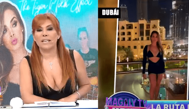 Magaly Medina impresionada por los gastos de Jossmery Toledo en Dubái. Foto: captura de ATV