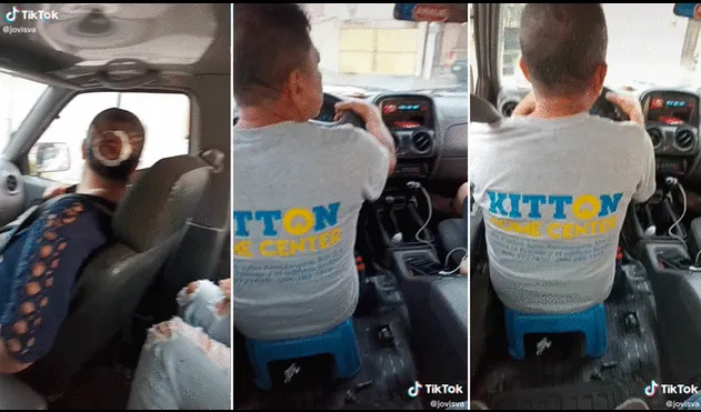 Usuarios en redes tuvieron cuestionaron la forma de conducir el vehículo.  Foto: composición LR/captura de TikTok/@Jovisva