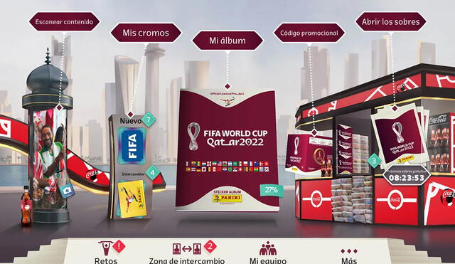 Así luce la aplicación del Álbum Virtual Qatar 2022. Foto: FIFA/Panini
