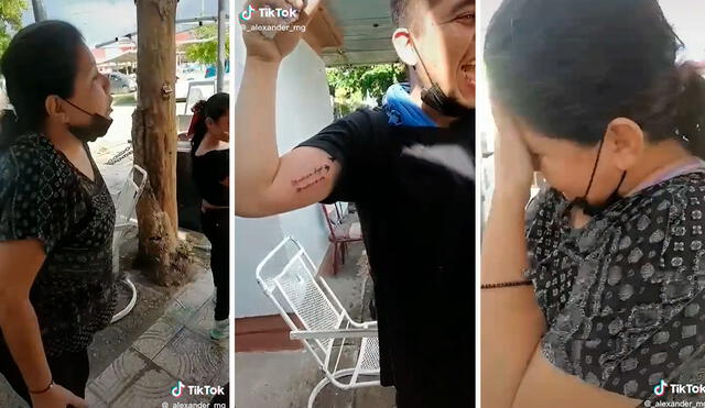 Tras hacerse su primer tatuaje en el brazo, el joven tomó la decisión de contárselo a su madre para conocer su reacción. Foto: composición LR/TikTok/@_alexander_mg