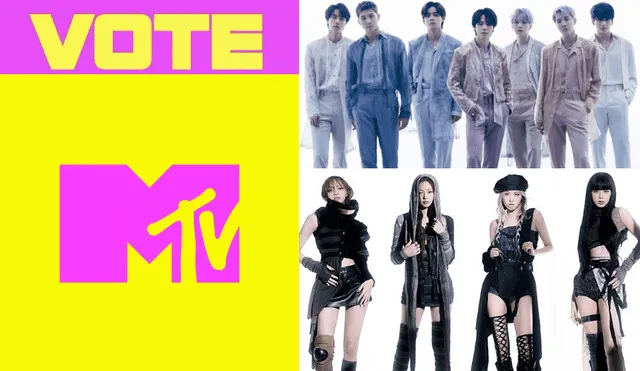 ¿BTS y BLACKPINK se enfrentarán en final de MTV VMAs 2022?: conoce cómo votar por tu favorito. Foto: composición LR/MTV/Hybe/YG