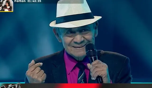 César Ballena fue parte de la primera temporada de "La voz senior". Foto: captura Latina