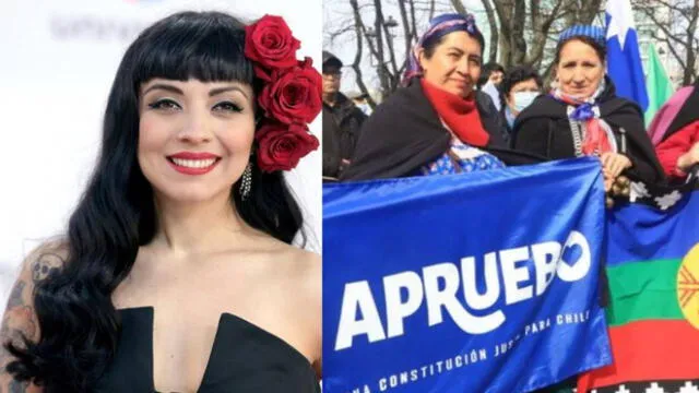 La cantante Mon Laferte ha revelado que votará por la opción "apruebo" para la nueva constitución chilena. El plebiscito es el 4 de septiembre. Foto: composición LR/Univisión/Cooperativa.