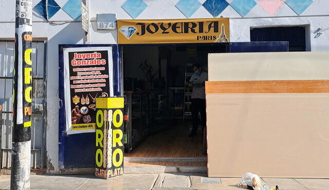 La joyería está situada en la cuadra 8 de la calle Lora y Cordero en Chiclayo. Foto: cortesía a LR