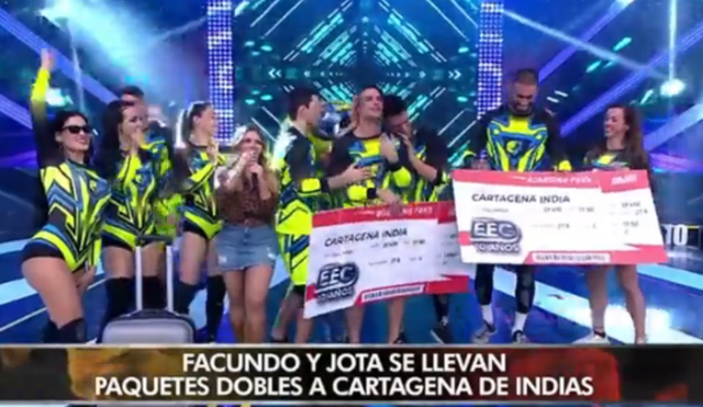 Jota Benz y Facundo González ganar un premio especial en "Esto es guerra". Foto: captura de América TV