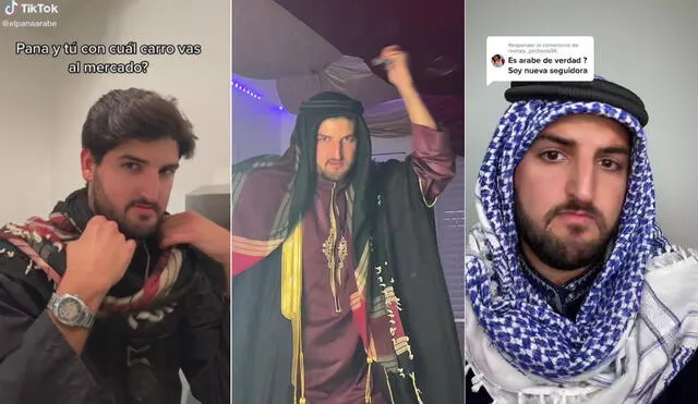 El 'pana árabe' cuenta con más de 19 millones de seguidores en TikTok. Foto: composición LR/Captura de TikTok/@elpanaarabe