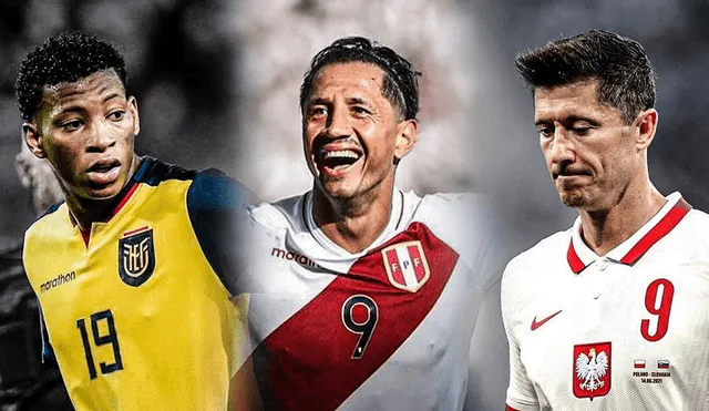 Lapadula fue uno de los jugadores más destacados de Perú en las eliminatorias, es por ello que supera a Lewandowski y Gonzalo Plata en un polémico ranking. Foto: Composición de Jazmin Ceras/FEF/FPF/EFE