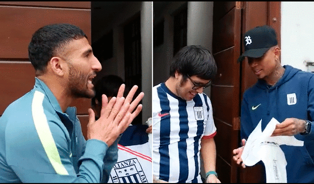 Ballón y Arley llevaron alergía a un hincha blanquiazul. Foto: Alianza Lima