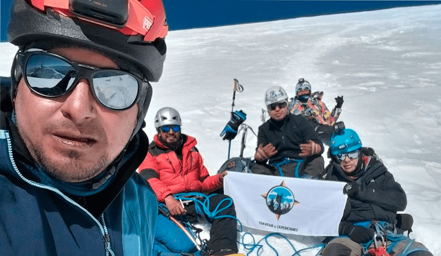 Ellos llegaron a lo más alto del nevado Huascarán, en la región Áncash. Foto: Edgar Raju Merino