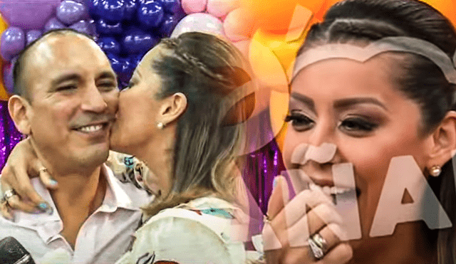 Karla Tarazona fue sorprendida por su esposo Rafael Fernández y sus hijos en el set de Panamericana TV. Foto: composición LR/ATV/Panamericana