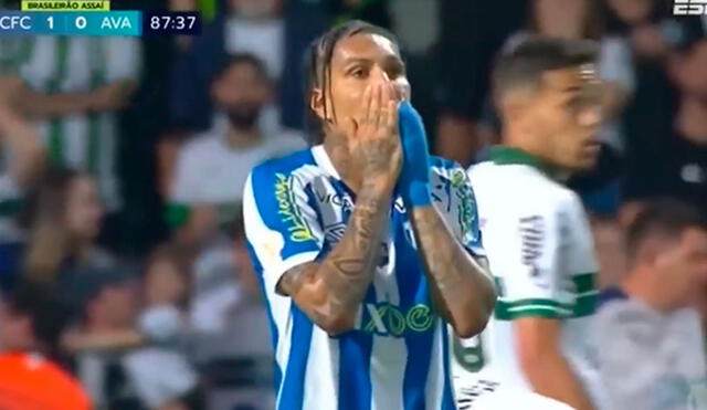 Paolo Guerrero llegó a Avaí en el 2022. Foto: captura de ESPN