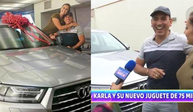 Karla Tarazona recibió una costosa camioneta de parte de su esposo cuando cumplieron un mes de casados. Foto: Composición La República/Karla Tarazona/Instagram/Captura ATV