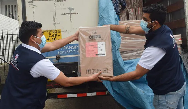 Material llegó a la sede central ODPE en Trujillo para su distribución. Foto: ODPE