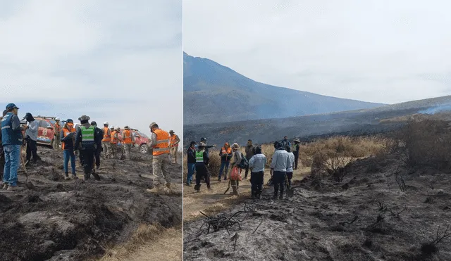 Esta mañana varias delegaciones de diferentes instituciones acudieron a la zona de emergencia. Foto: COER