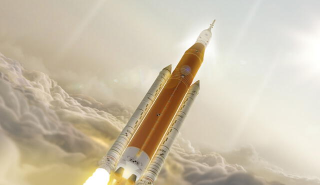 Artemis 1 consiste en el cohete SLS, el más potente construido hasta la fecha, y la nave Orión, ubicada en su cima, la cual será la primera cápsula hecha para humanos en viajar tan lejos en el espacio. Foto: NASA