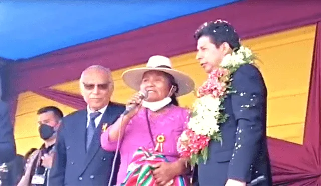 Pedro Castillo y Aníbal Torres junto a Lucía Chipana, quien mencionó que defenderá al actual Gobierno. Foto: La República