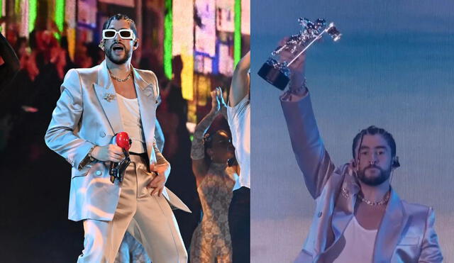 Bad Bunny fue uno de los grandes ganadores de la última edición de los MTV Video Music Awards. Foto: Composición La República/E!/Instagram