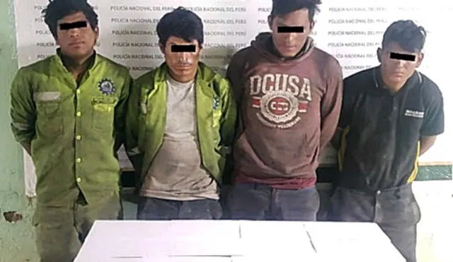 Hombres fueron detenidos con 2 toneladas de mineral aurifero. Foto: PNP