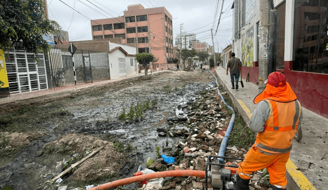 Las aguas servidas provocan el surgimiento de focos infecciosos en la urbanización Santa Victoria. Foto: Rosa Quincho/ URPI-LR
