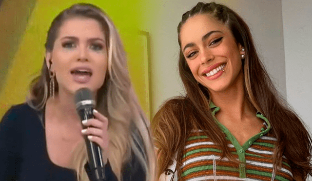 Brunella Horna enalteció a Tini Stoessel por su destacable show en Péru. Foto: composición/captura América TV/Tini Stoessel/Instagram