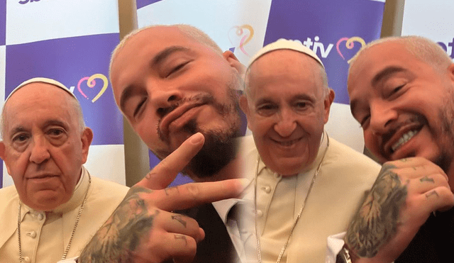 J Balvin contó que tuvo una buena conexión con el Papa Francisco y que, en vista de eso, le obsequiaría un disco. Foto: composición/J Balvin/Instagram