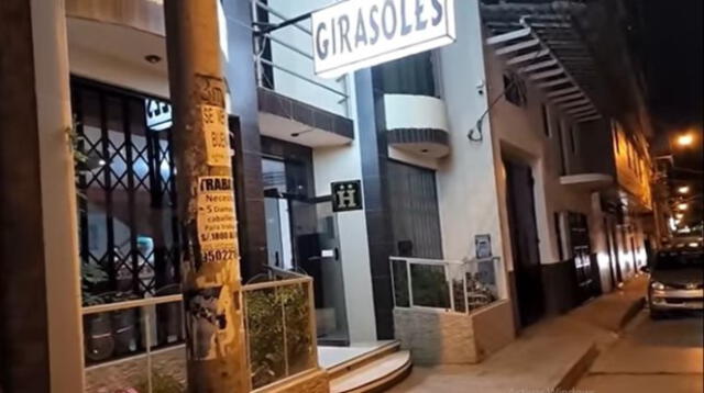 El sujeto llegó a hospedarse al hostal Los Girasoles. Foto: captura de HCO TV