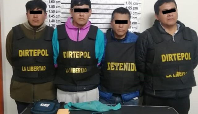 En dos operativos policiales se detuvo a cuatro “Injertos” en Virú. Foto: PNP