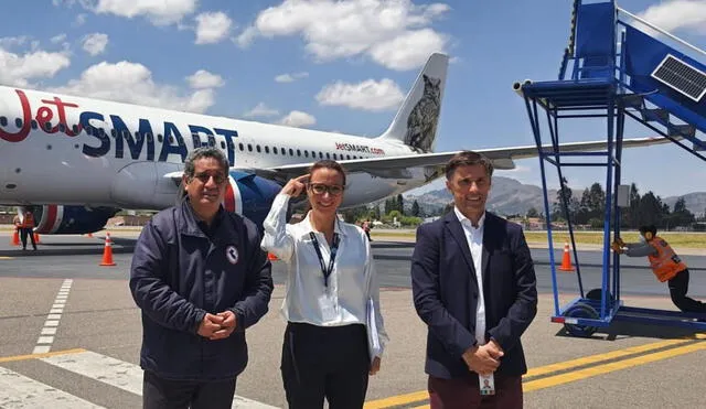 Una flota de aeronaves Airbus 320 de Jet Smart, con capacidad para 186 pasajeros, operará en la ruta Lima- Cajamarca.  Foto: Radio Marañon