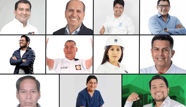 Conoce las propuestas y el perfil de los 11 candidatos a la alcaldía de Los Olivos. Foto: composición LR/ Facebook de los postulantes