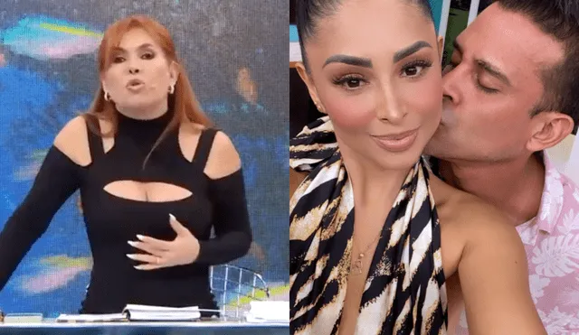 Magaly Medina tildó a Christian Domínguez y Pamela Franco como "los mortificados" tras declaraciones en "América hoy". Foto: captura de ATV/ Instagram/ Pamela Franco