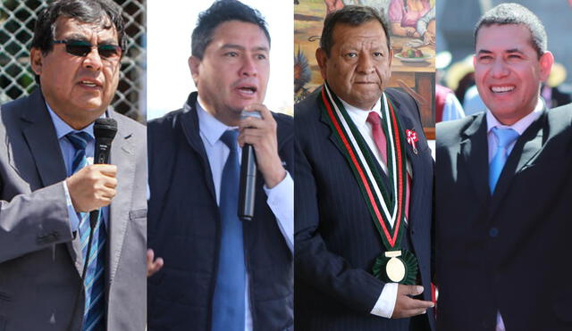 Luis Aguirre, Anghelo Huerta, Benigno Cornejo y Gilmar Luna son alcaldes distritales que postularán a la alcaldía provincia de Arequipa. Foto: composición Rosario Ticona/ La República