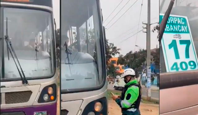 El usuario denunció que los choferes prefieren usar el carril izquierdo para evitar recoger a los pasajeros. Foto: captura de ATV.