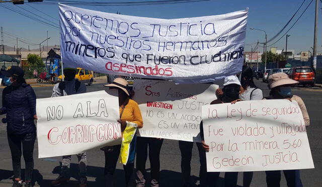 Familiares de mineros de Condesuyos reclaman justicia. Foto: La República.