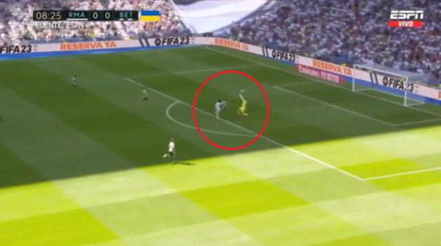 Real Madrid vs. Betis: Vinícius anotó un golazo para los madridistas. Foto: captura ESPN