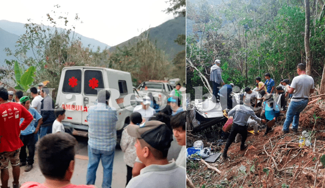 Accidente de tránsito en el tramo Maska - Colca, en el sector Santa Rosa de la vía Yanatile - Calca. Foto: PNP