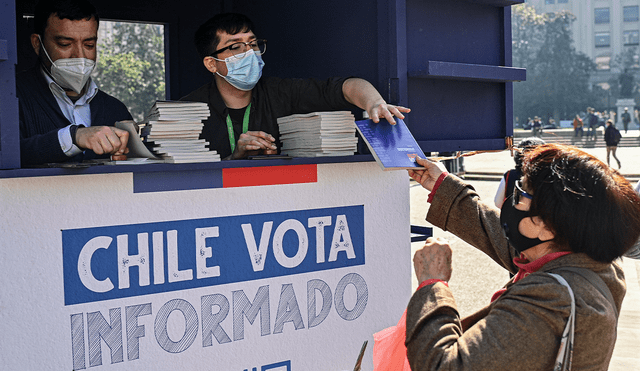 La mayoría de ciudadanos apoyó el reclamo por un cambio de la constitución en Chile. Foto: AFP.