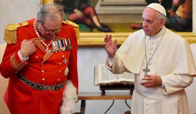 Papa Francisco convocó a nuevo Capítulo General Extraordinario para elegir a una nueva cúpula de la Orden de Malta. Foto: EFE