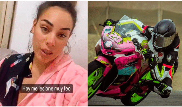 Aída Martínez se lesionó tras practicar en moto. Foto: composición LR/Instagram/@aidamartinezw