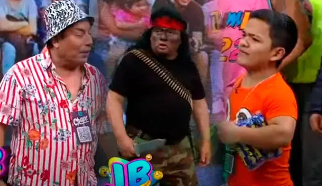 La pelea de Edwin Aurora con Mono Pavel fue llevado a las pantallas con un sketch de "JB en ATV". Foto: captura/ATV