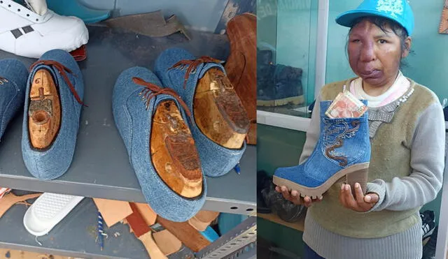 El calzado es elaborado a mano en un pequeño taller. Foto: Munay Llankay Asiriy