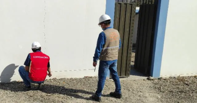 Peritos de CGR verifican los parámetros indicados en el expediente técnico. Foto: CGR