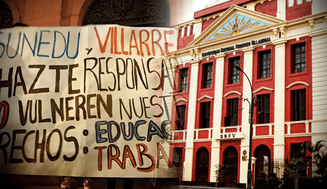 Estudiantes y egresados piden que la Sunedu y UNFV respeten su derecho a la educación y trabajo. Foto: composición Gerson Cardoso/La República/UNFV