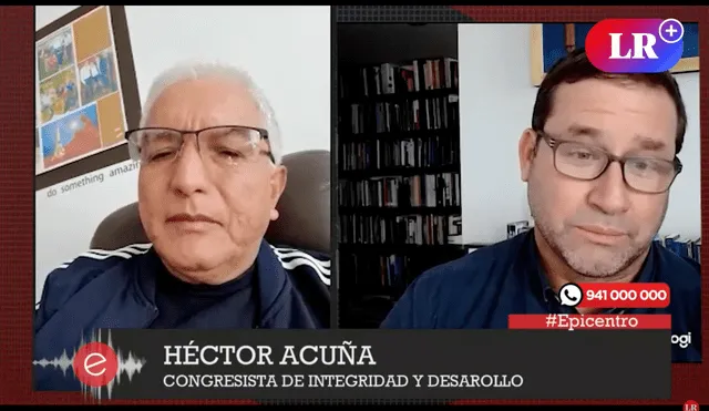 Héctor Acuña comentó sobre los audios difundidos por Epicentro TV. Foto:  captura de Grado 5/Epicentro